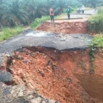 Jembatan Penghubung Pulau Betung–Ture Ambruk Diterjang Hujan Deras, Akses Warga Terputus Total; https://sekilassumut.biz.id/