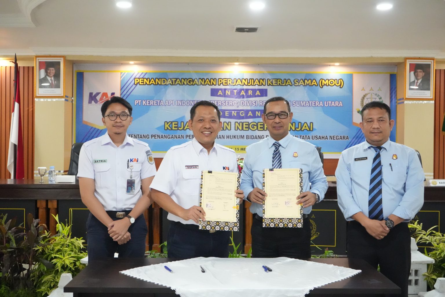 KAI Divre I Sumut dan Kejari Binjai Sepakati Kerja Sama Penanganan Masalah Hukum Perdata dan TUN